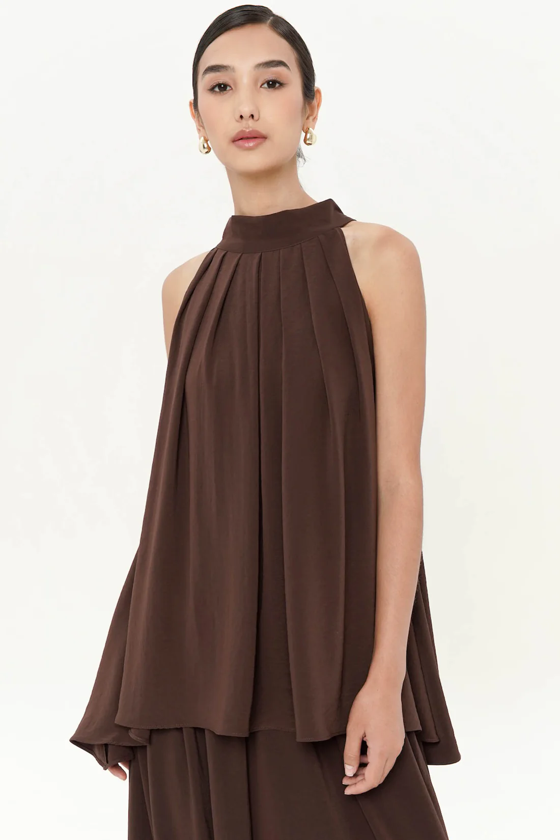 Nerida Halter Top In Espresso