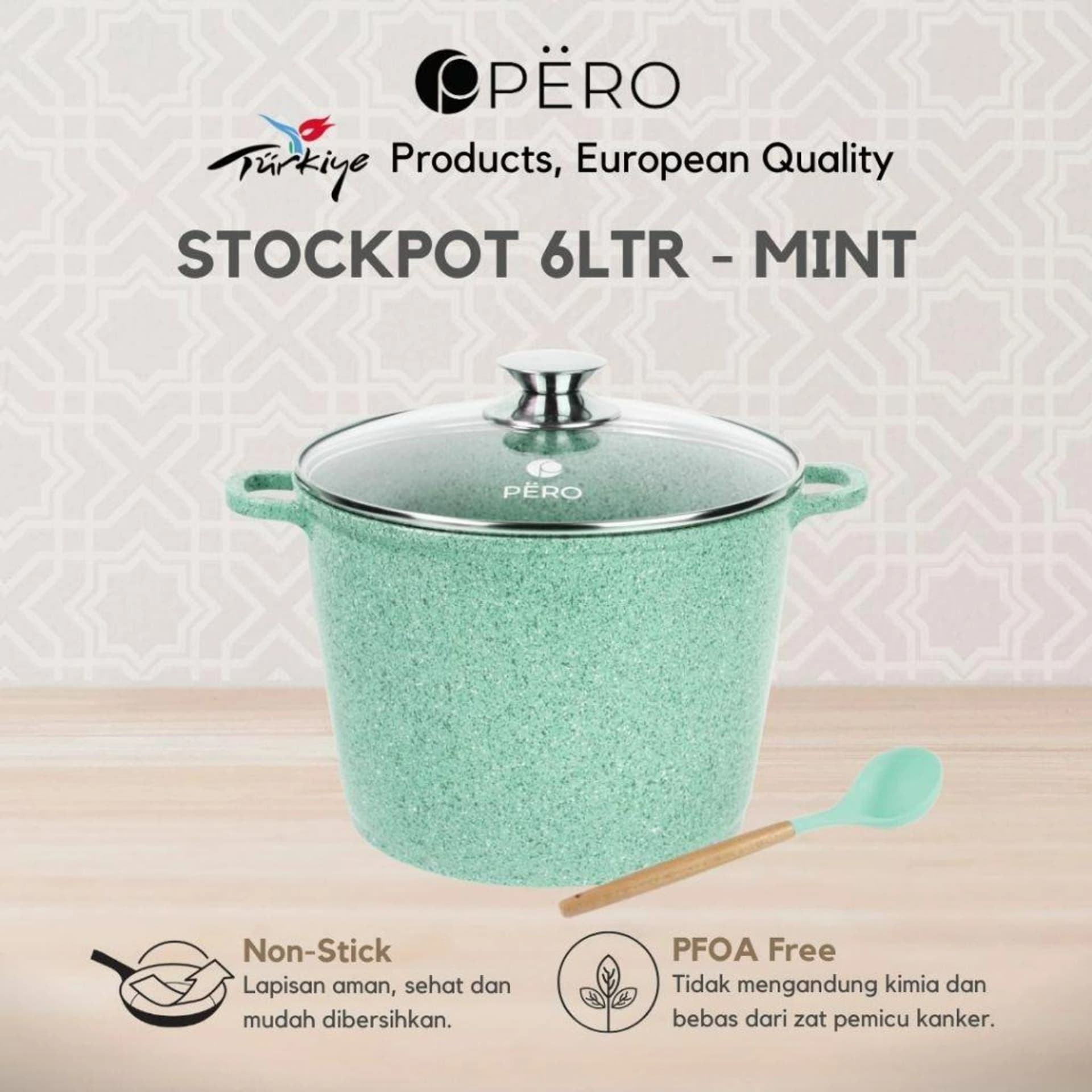 Stock Pot Panci Gentong 24cm with Glass Lid